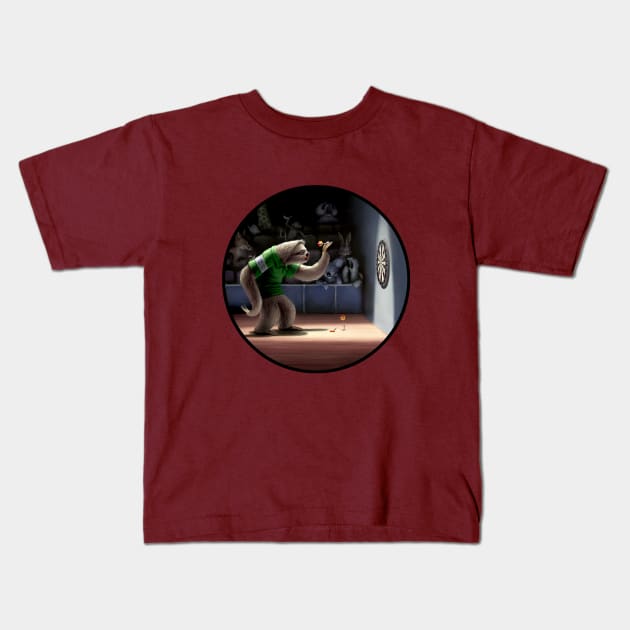 Sloth Darts Kids T-Shirt by BenHartnett